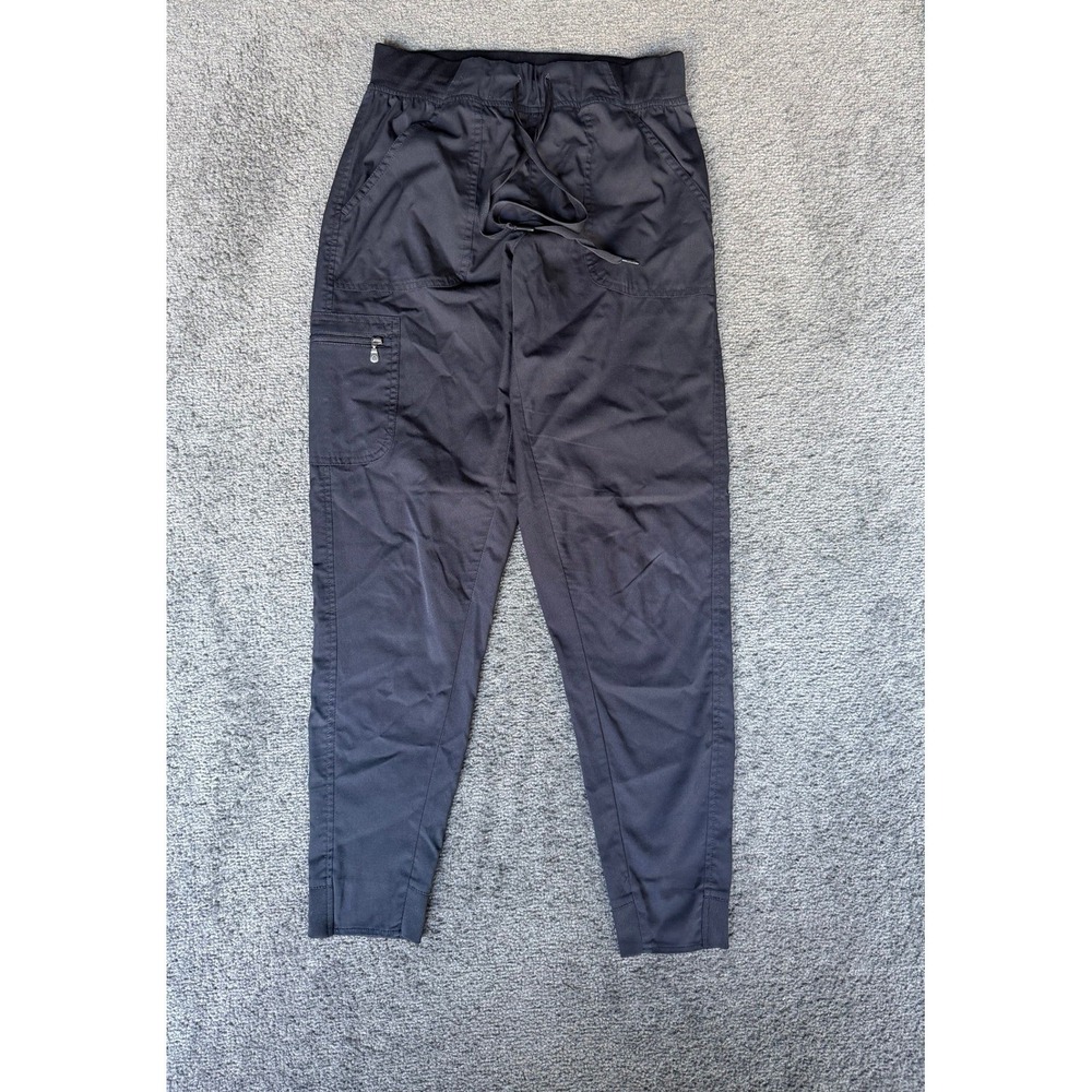 Adar Addition Go-Everywhere Yoga Jogger Scrub Pants Black P9400 Small S